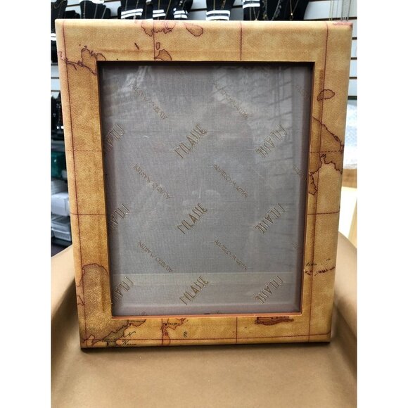 Leather Photo Frame - 8 x 10 -ALVIERO MARTINI 1A CLASSE Geo -NWB - Picture 9 of 11